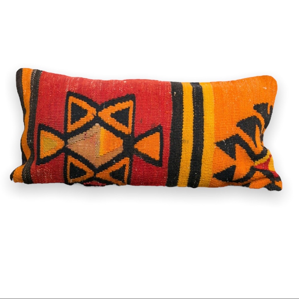Kilim lumbar pillow